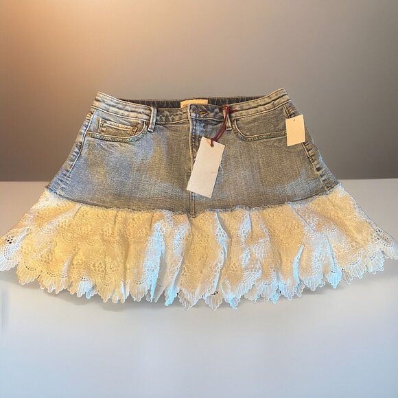 DRIFTWOOD Dresses & Skirts - Driftwood Anthropologie Juliette Jean Skirt Embroidered